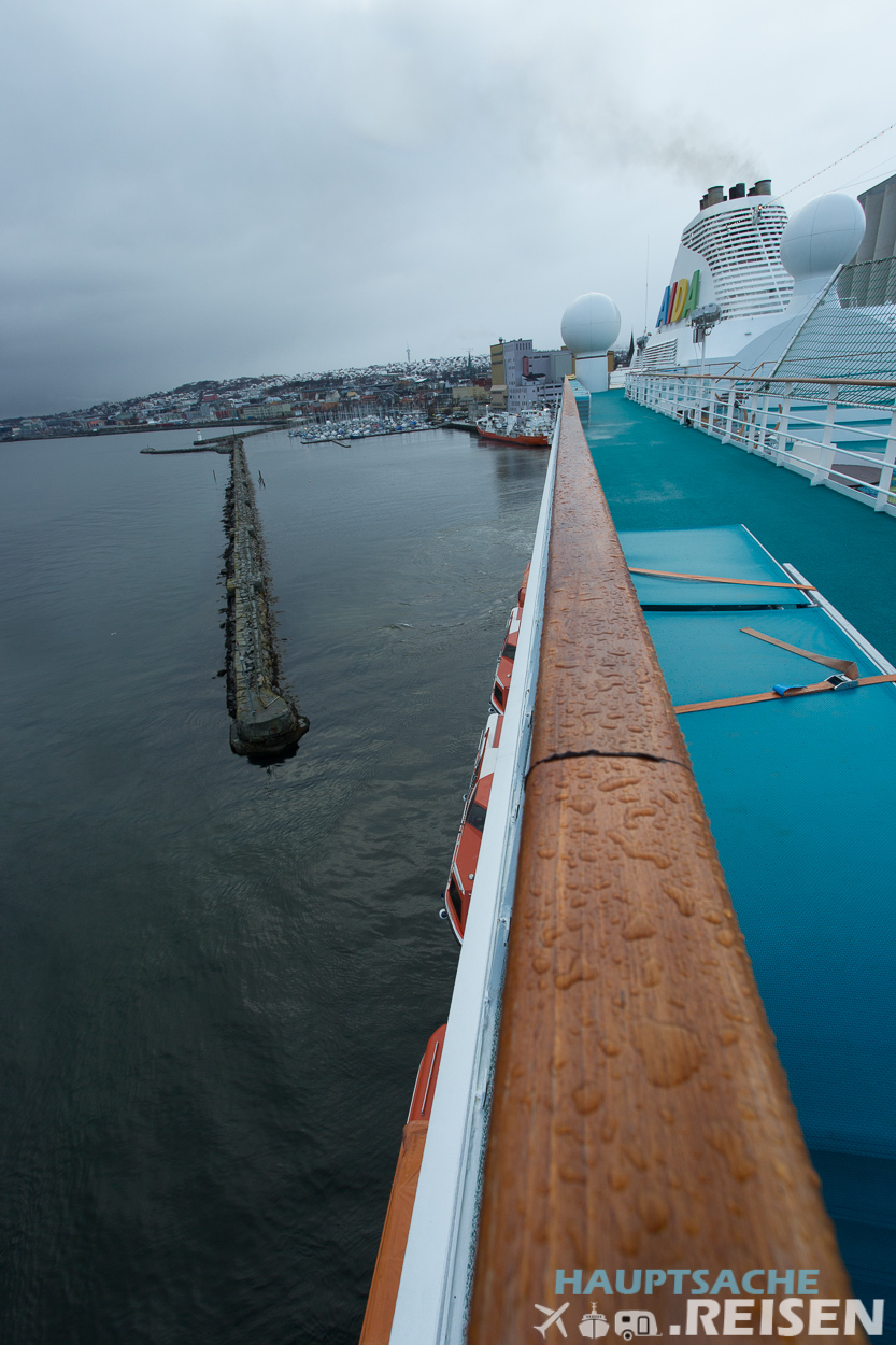 Schiff rückwärts einparken in Trondheim