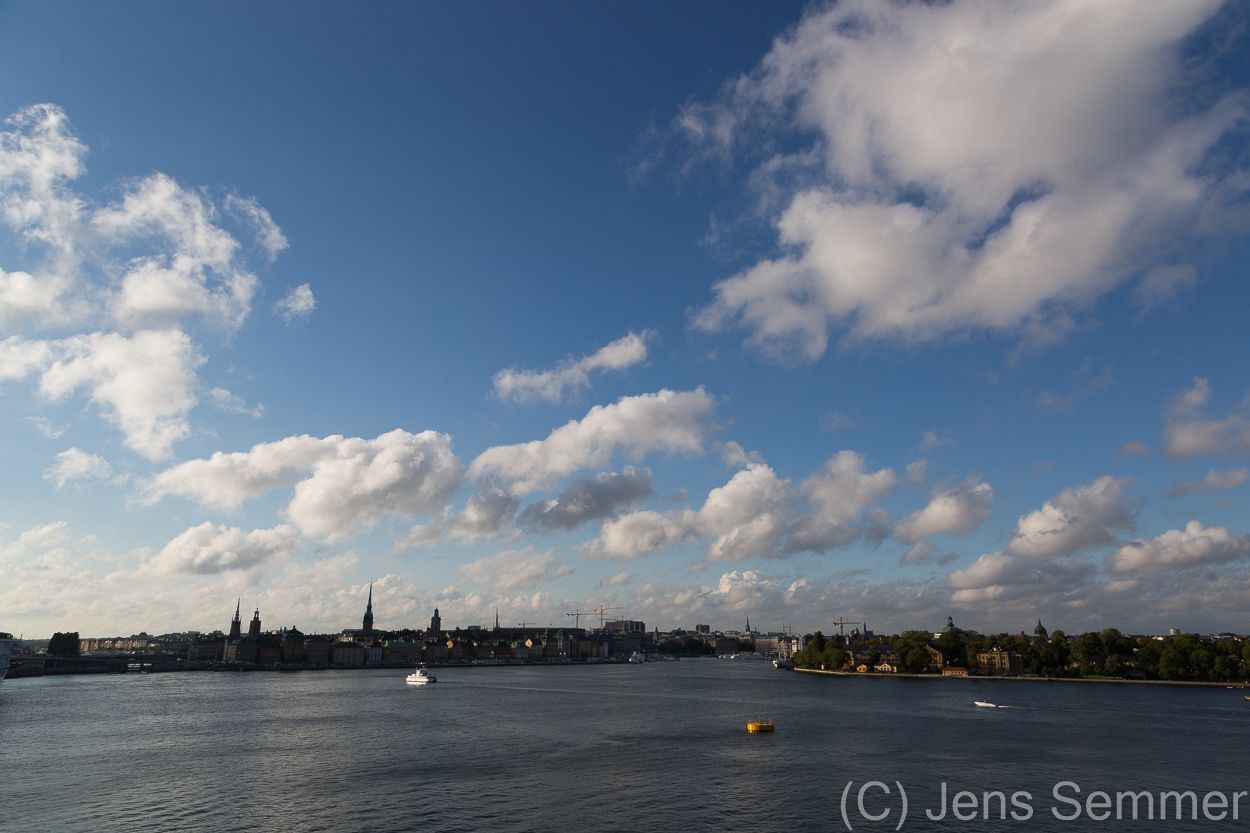 Blick auf die Altstadt von Stockholm von AIDA cara