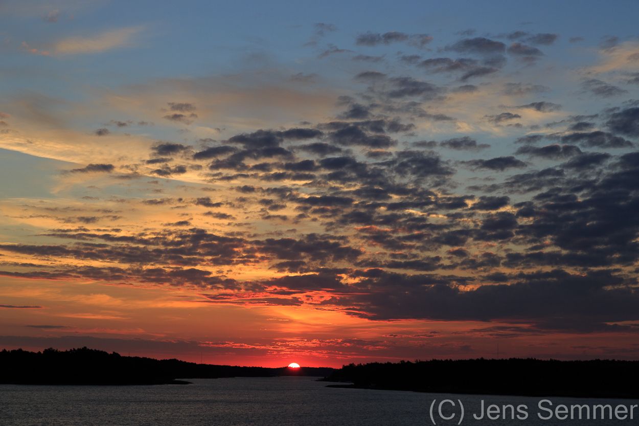 Sonnenuntergang in Turku Finnland
